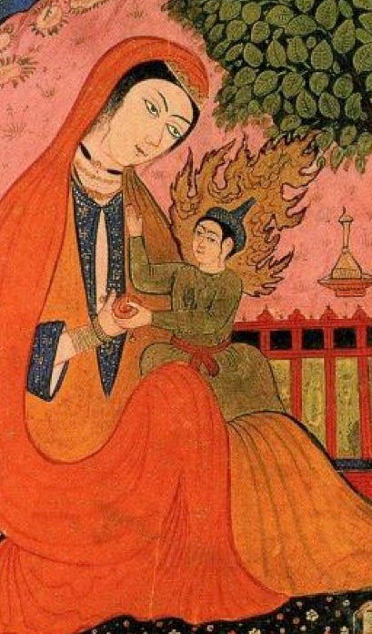 María y Jesús, miniatura persa