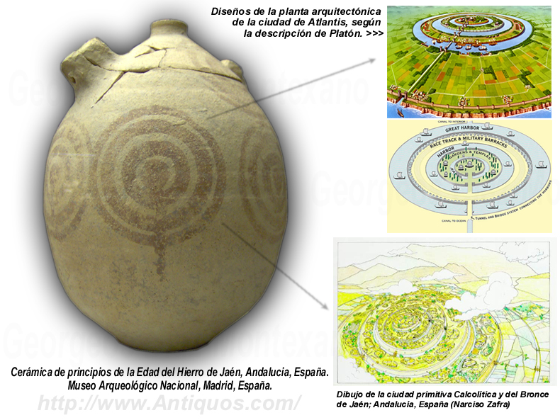 Urna funeraria del periodo íbero que representaría el patrón urbanístico de la ciudad de Atlantis. Fuente: Georgeos Díaz-Montexano-MAN