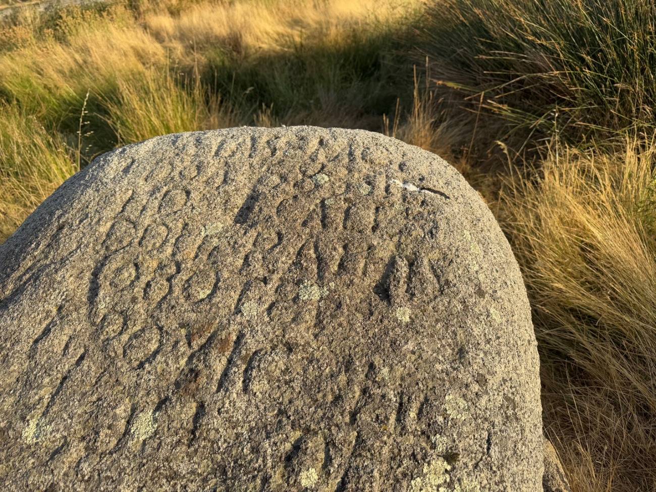 Piedra escrita de Arroyomolinos. Fotografía de Juan Antonio Castañera Lobo Piedra escrita de Arroyomolinos. Fotografía de Juan Antonio Castañera Lobo