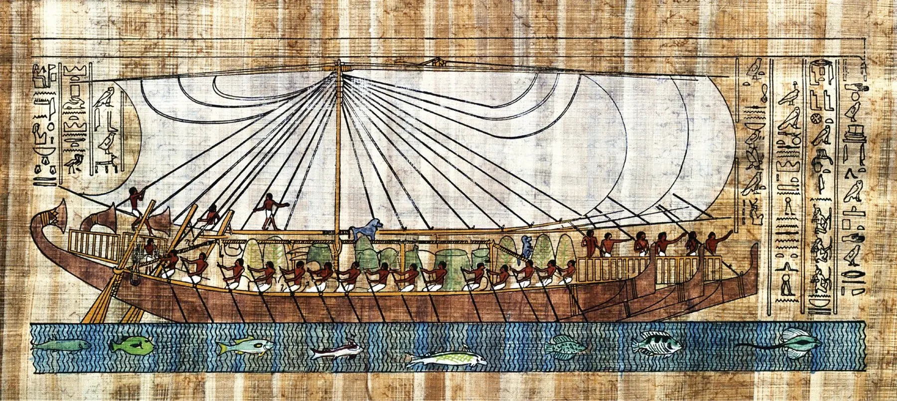 Barco de carga de la expedición al Punt - Fuente: nationalgeographic.com DEA/SCALA, Firence