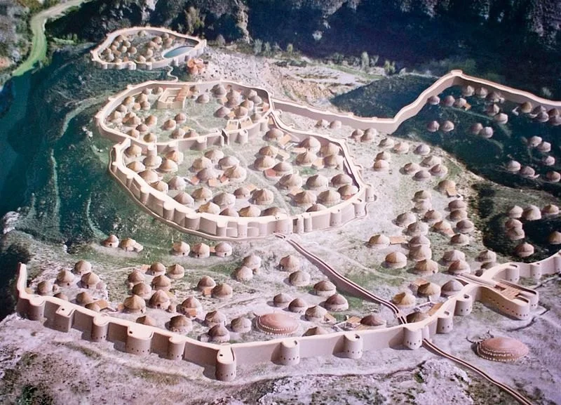 Recreación del poblado de Los Millares