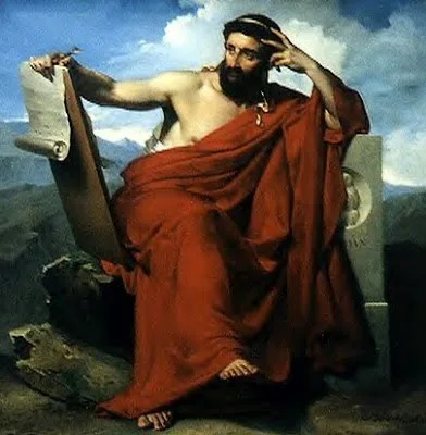 Solón, legislador de Atenas (640 a.C. - 588 a.C.). Pintura de Merry-Joseph Blondel. Picardie Museum, Amiens, France