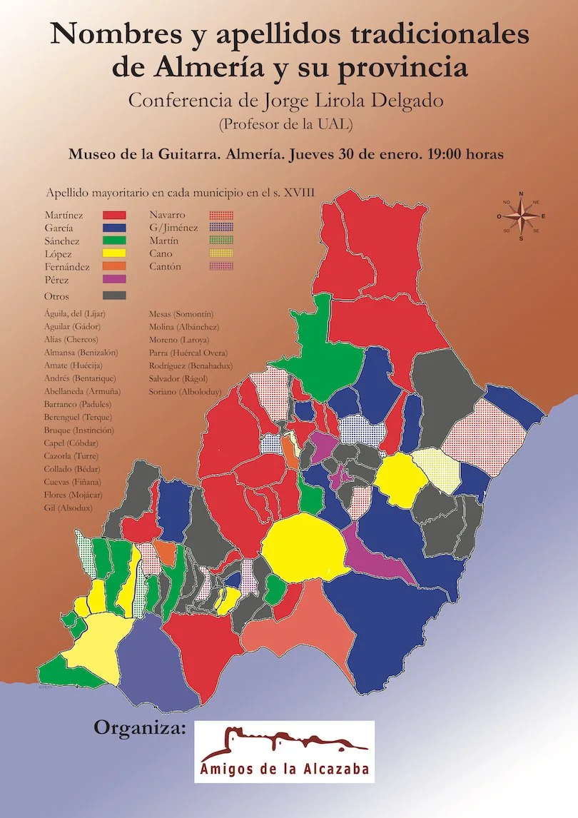 Conferencia "Apellidos tradicionales en la provincia de Almeria" por Jorge Lirola