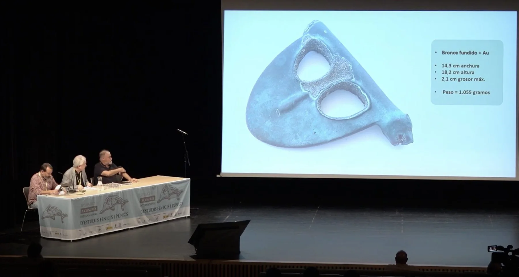 Presentación del hallazgo en el X Congreso de estudios Fenicios y Púnicos, Ibiza - lamarinaplaza.com