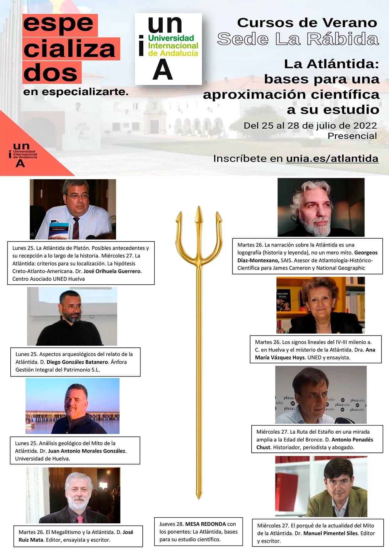 Cartel del curso La Atlántida: bases para una aproximación científica a su estudio