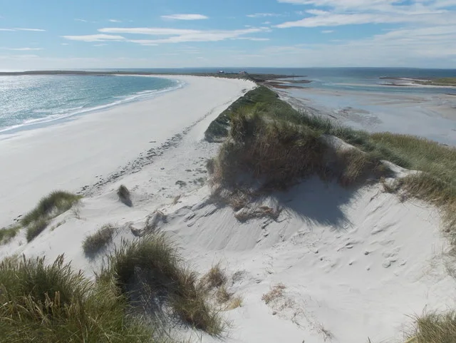 Dunas y litoral de Tresness en la isla de Sanday