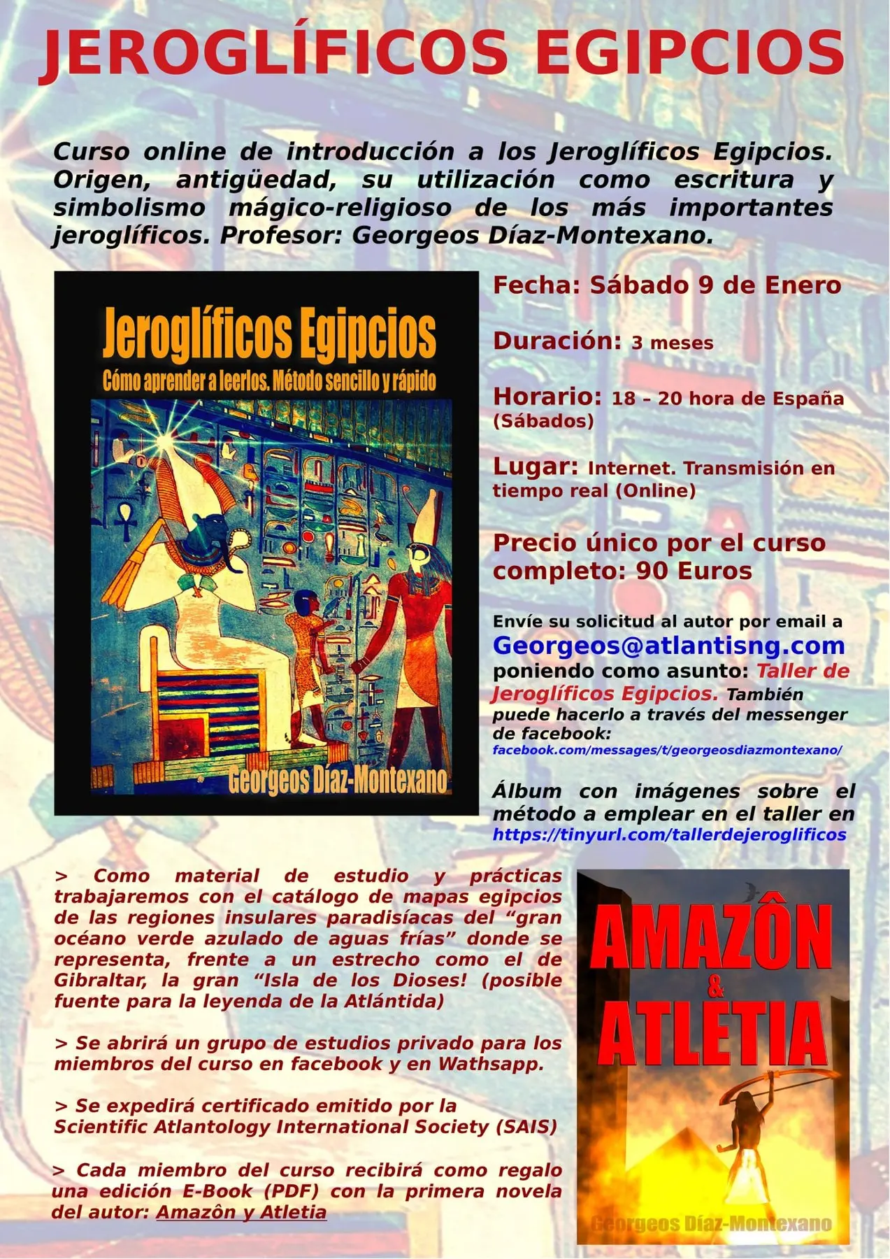 curso de jeroglíficos con Georgeos Díaz-Montexano